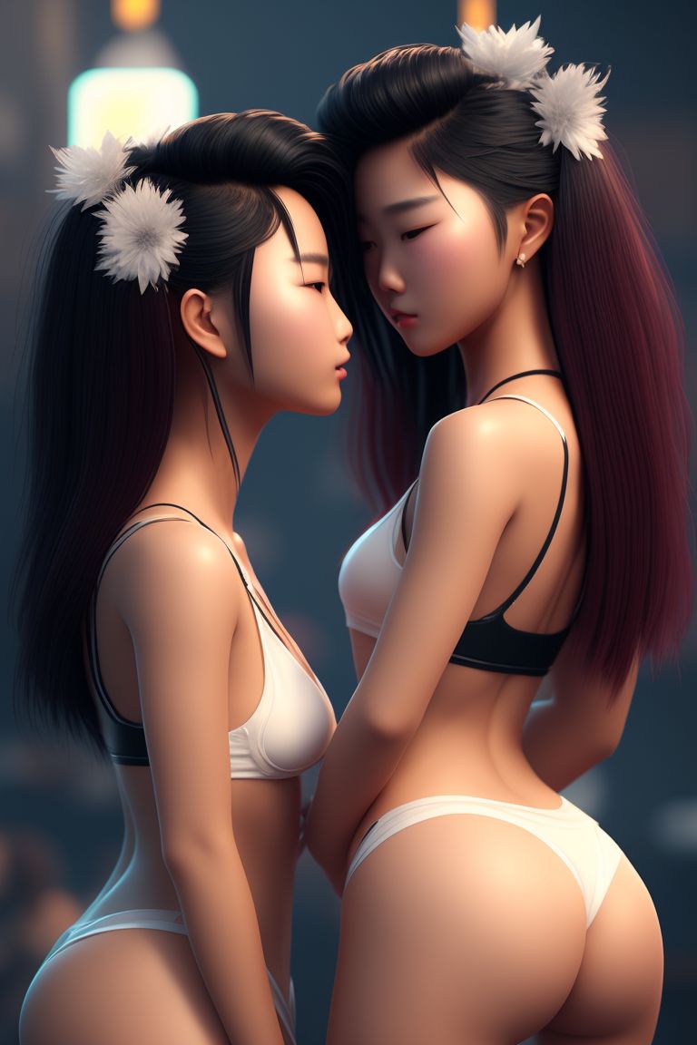 2 asian girls in thongs