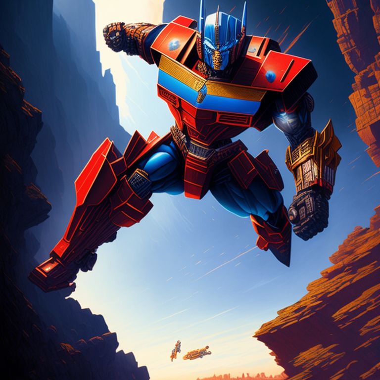 earnestrat487 precisely drawn illustration of Optimus prime from