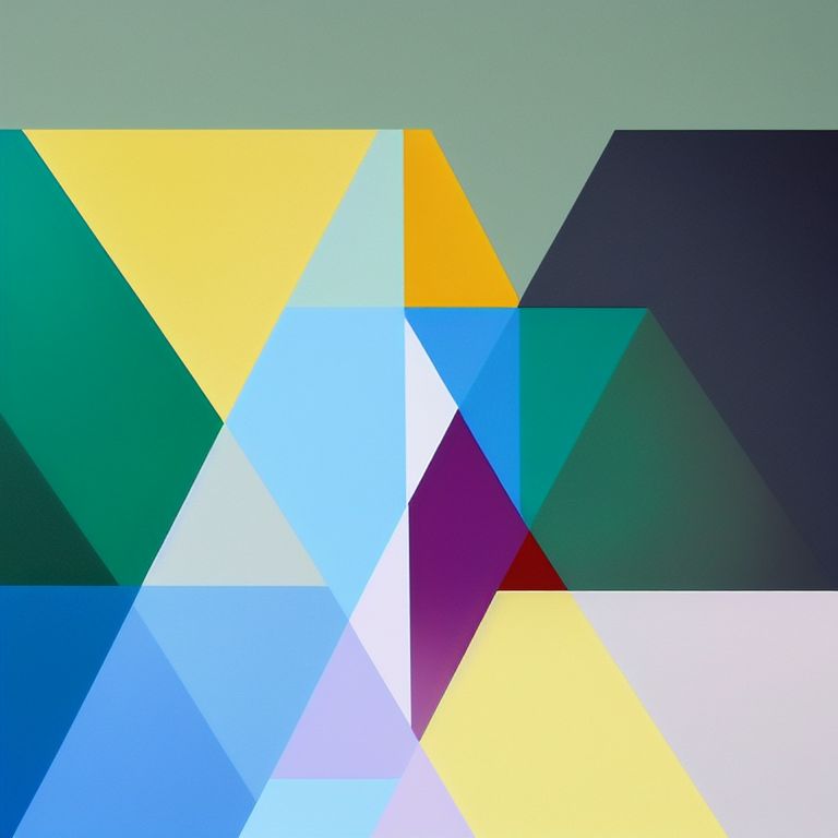 frizzypanda425 A muted color palette painting of overlapping