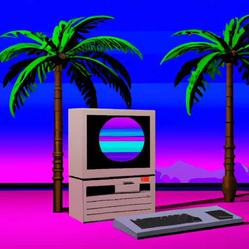 sethmillstein: a macintosh plus and palm trees in a library, phong ...