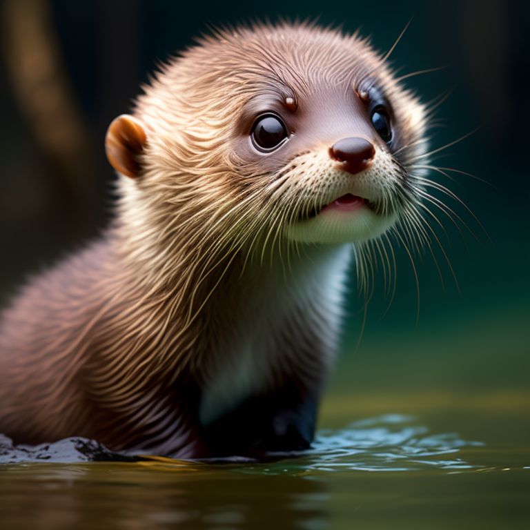 aching-sheep819: Baby Otter is swimming