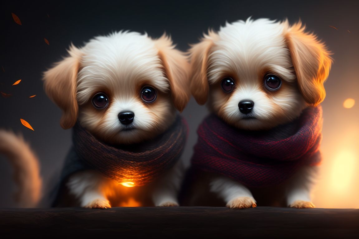nice-shrew315: cute dogs with scarf