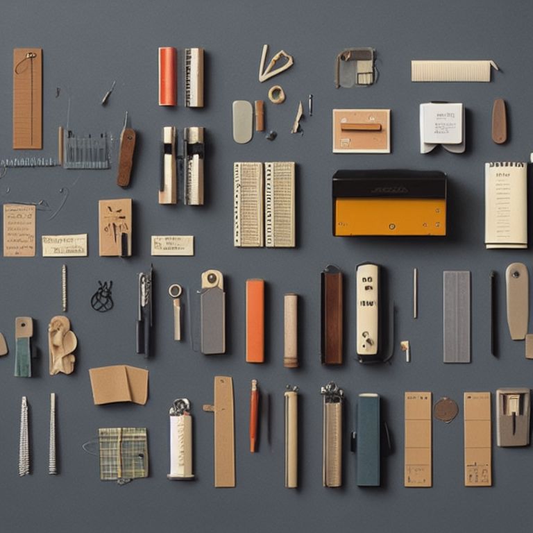 addison Vintage office supplies organized neatly.