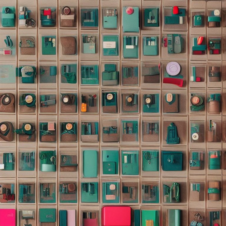 addison Vintage office supplies organized neatly.