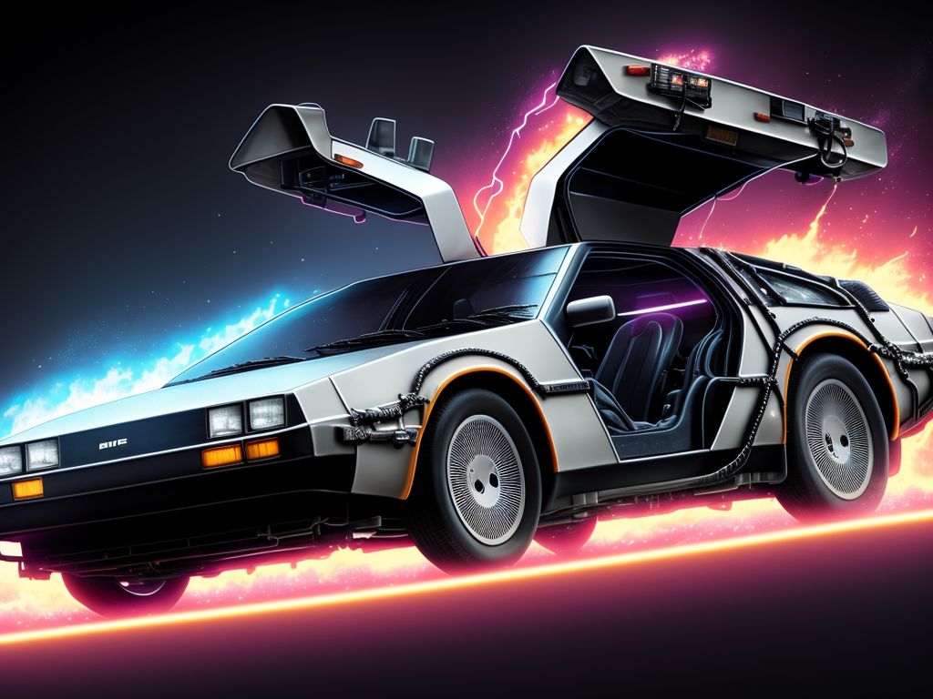 KOPFKINO Delorean, back to the future , hyper detailed
