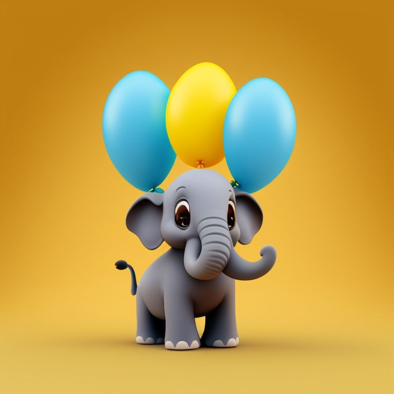 tiny cartoon elephant