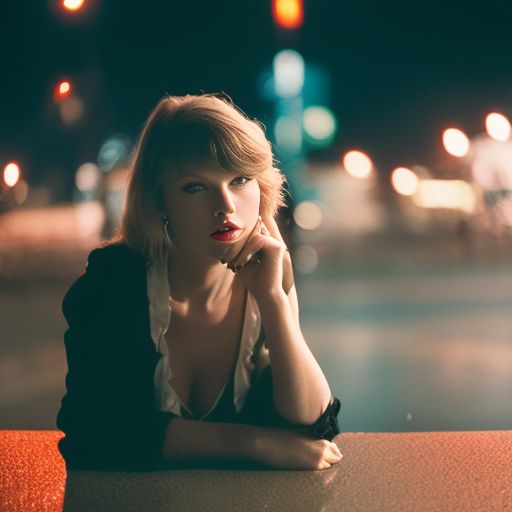 Davidparke Taylor Swift Enjoying A Cigarette In The Rain At Night In The City 5594