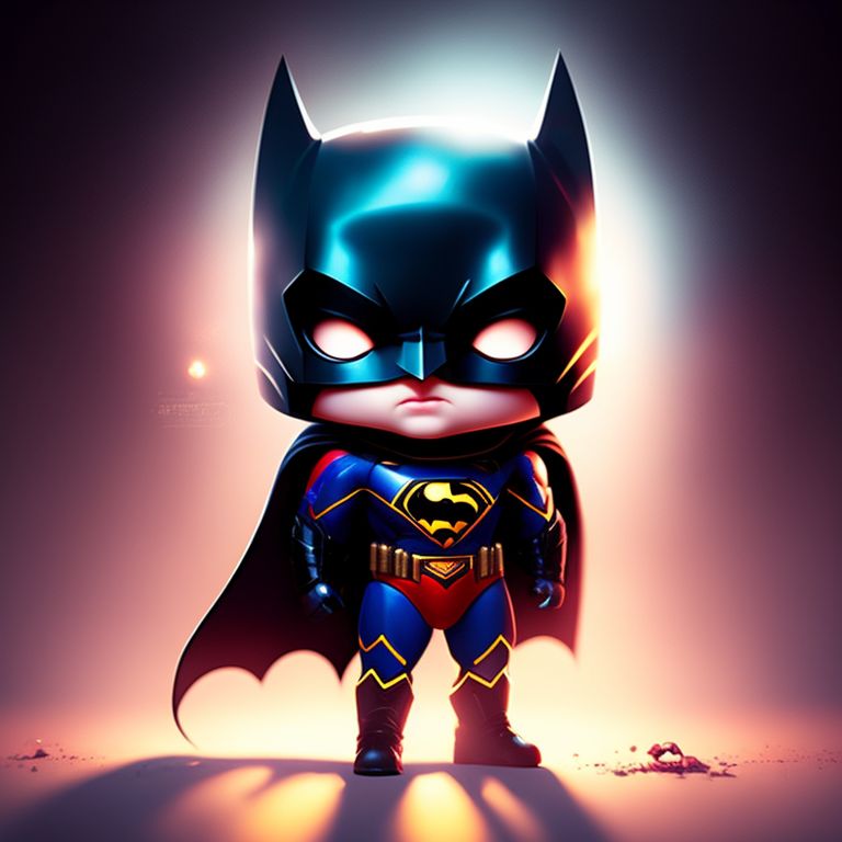 chibi batman and superman