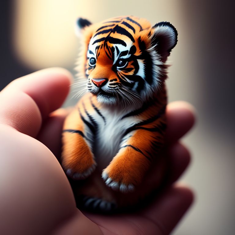 testy-dinosaur5: Mini tiger in human hand, natural, alive, real ...