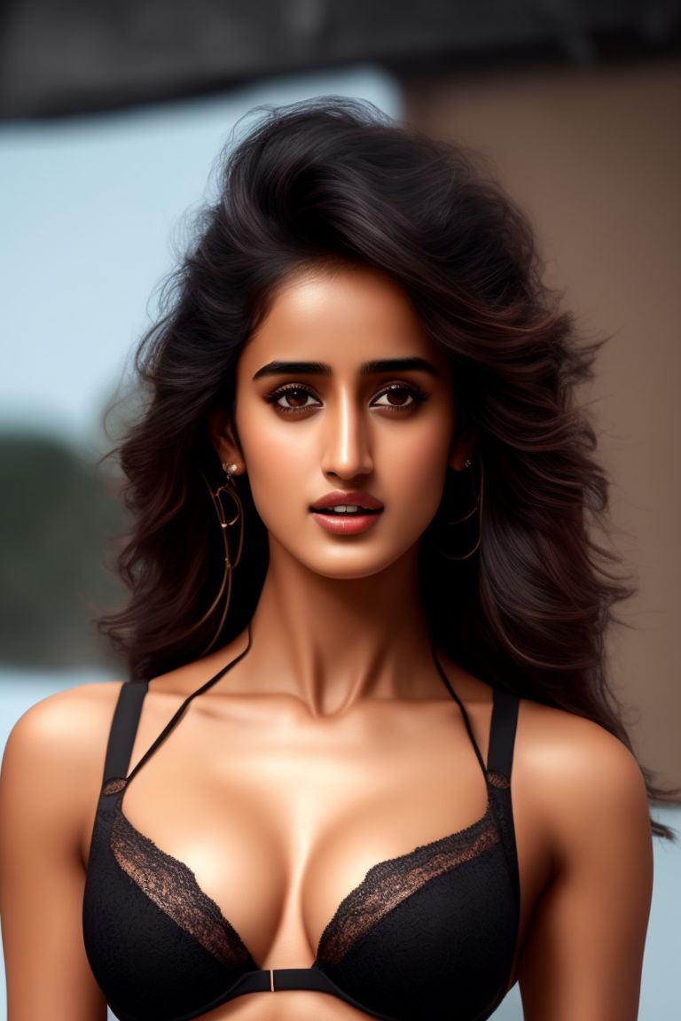 unkempt-rat21: Sexy Disha patani in black bra and black thong