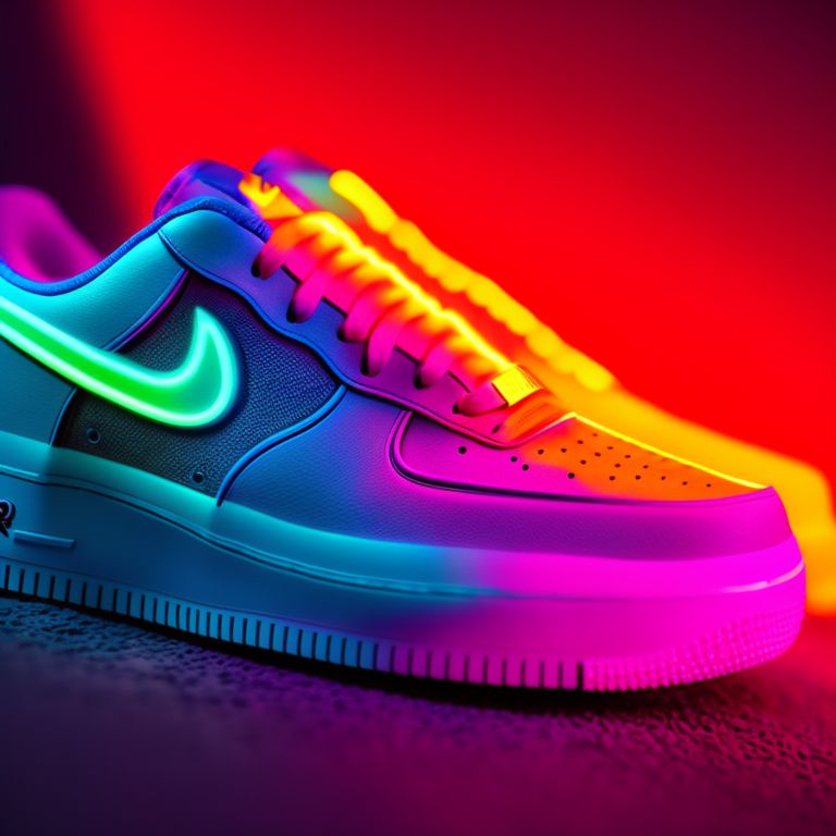 Neon blue store air force ones