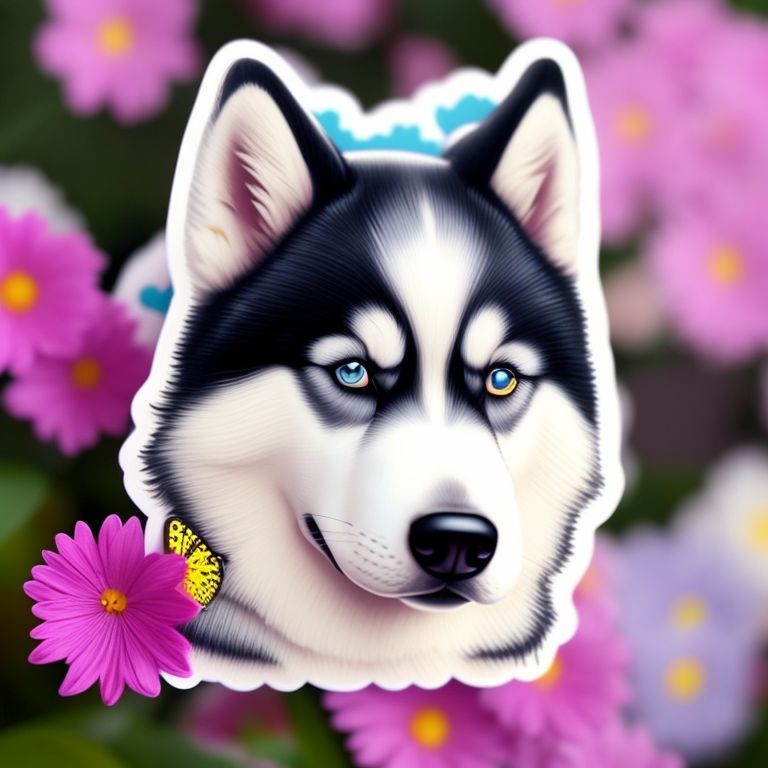 chilly-fox468: cute husky dog sticker trending on etsy and pinterest