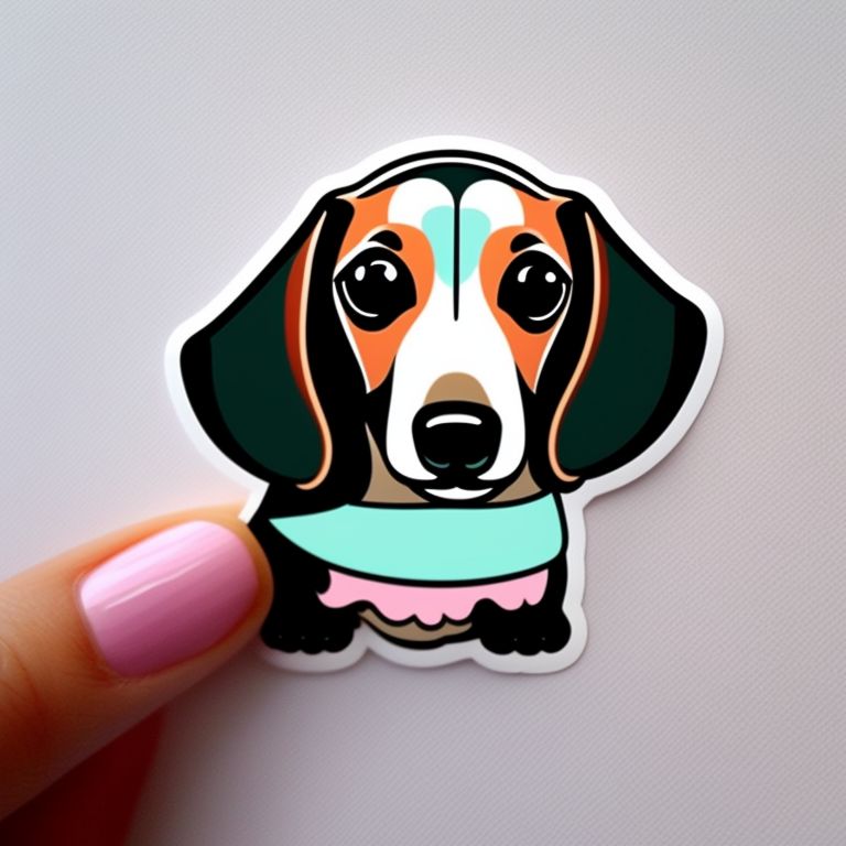 chilly-fox468: cute Dachshund dog minimalist style sticker ...