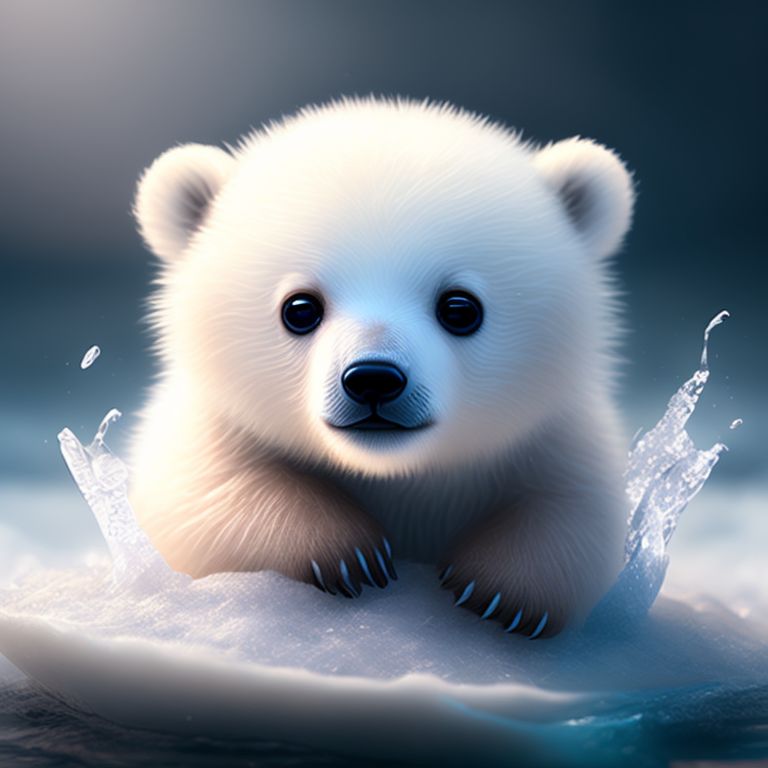 tiny baby polar bear