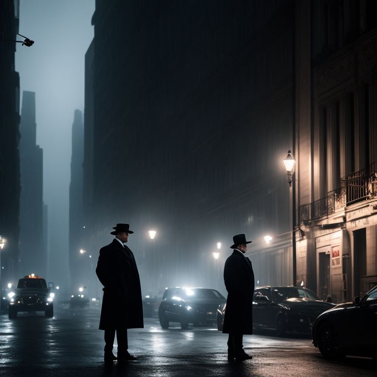 addison: a male detective stands on a dimly lit street corner