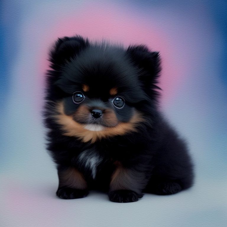 ruddy-mule670: cute pure all black Pomeranian puppy black dog