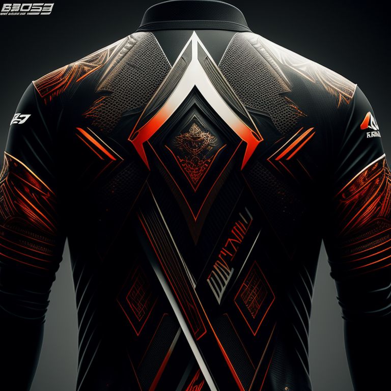 mature-crane790: Full front view of E-sports jersey design