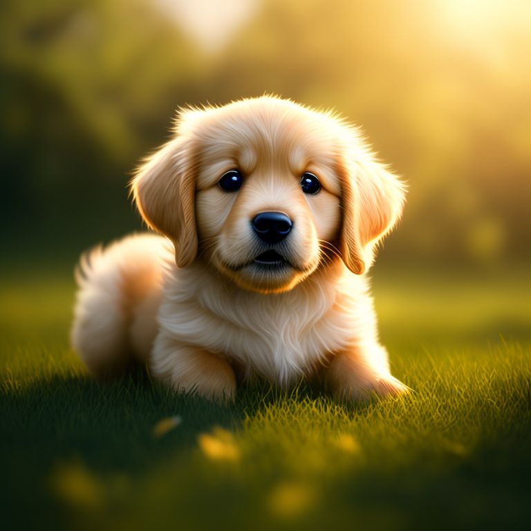 Cute small golden store retriever