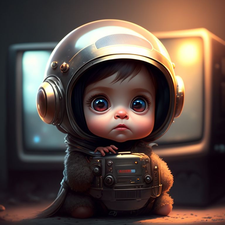 Cute Cartoon Aliens With Big Eyes