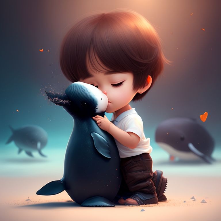 ultimateape573 BTS Jin kissing a whale