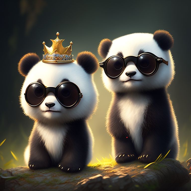 Panda store in sunglasses