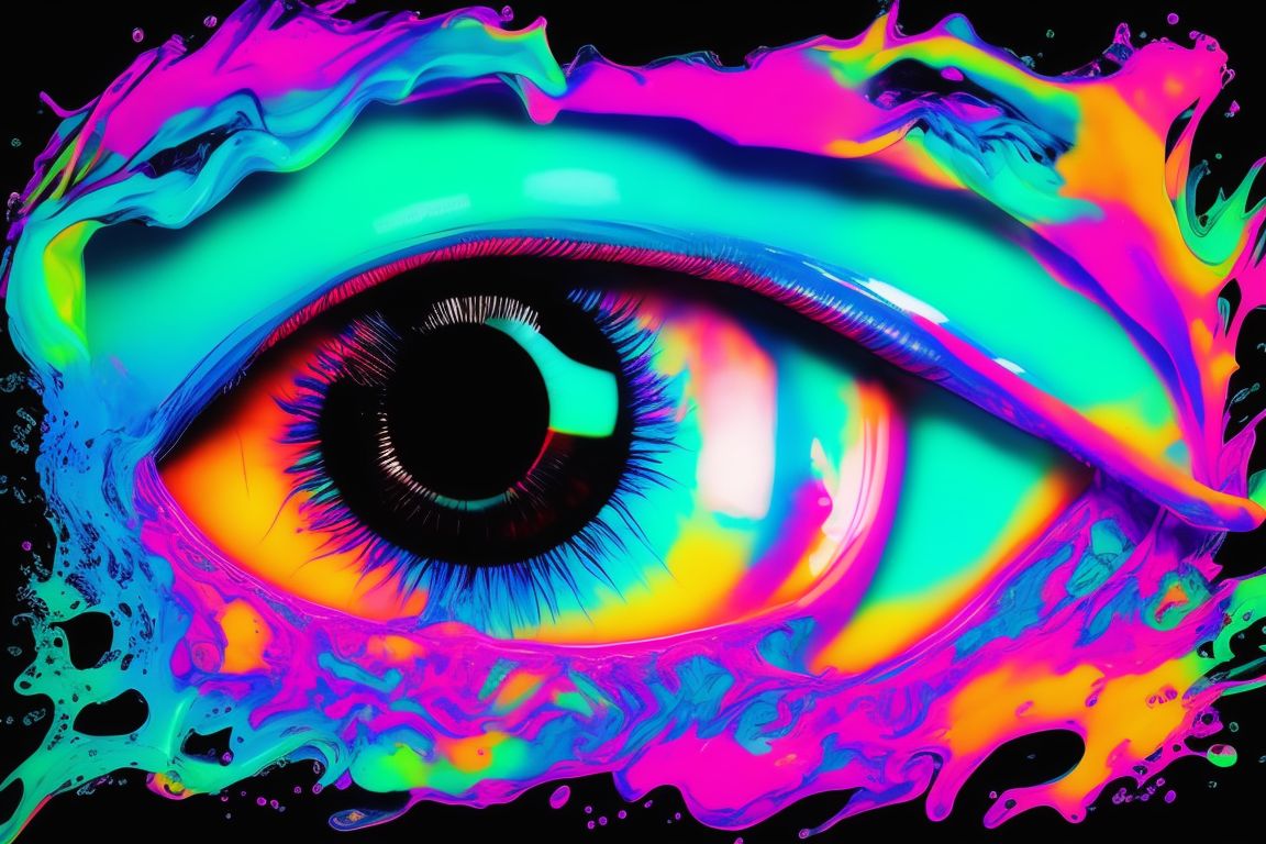 liquid success, Colored ink in water, Dark background, Vaporwave, Aesthetic, Eye-catching, Colorful, 8k