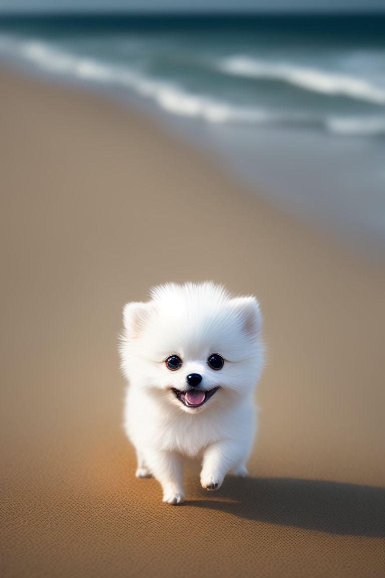 White sales miniature pomeranian