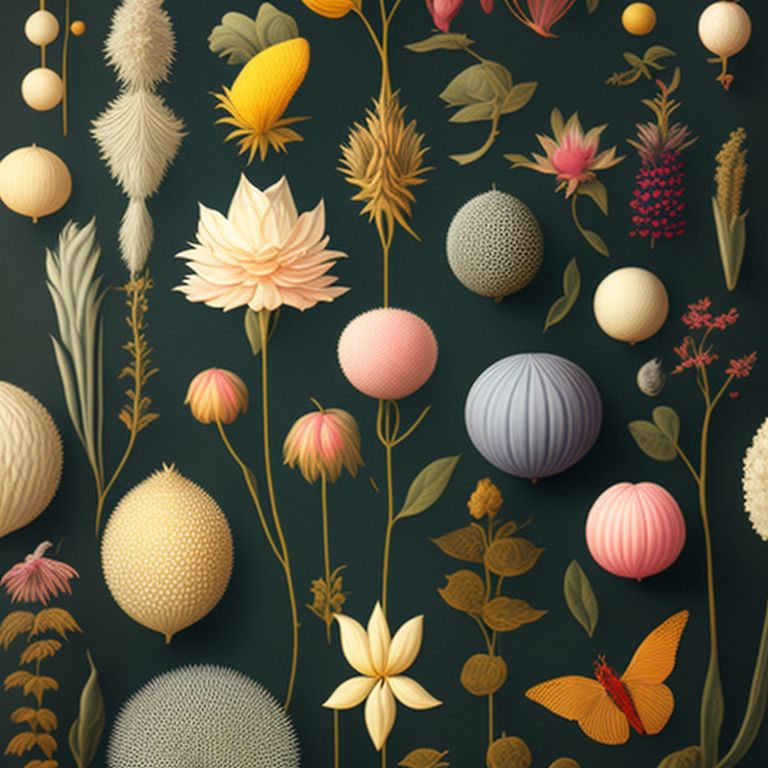 masha: Silk screen illustrations of surreal vintage botanicals