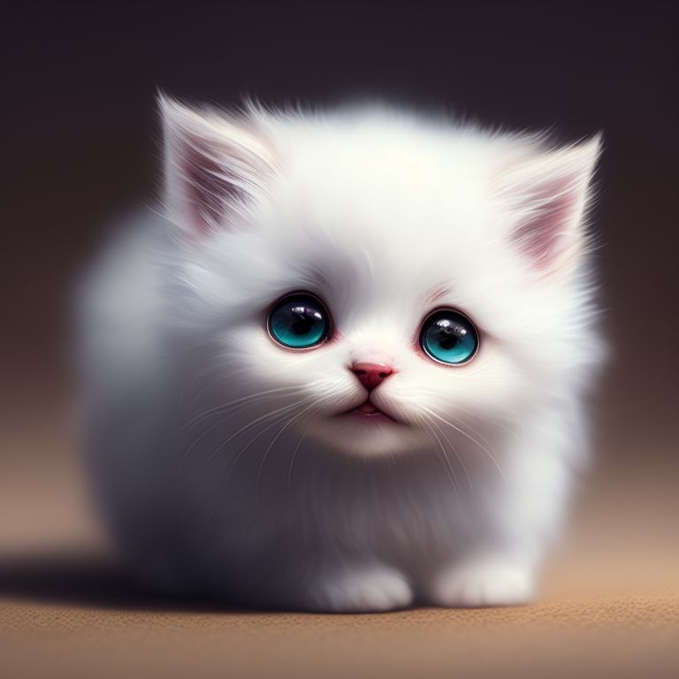 white fluffy kitten wallpaper
