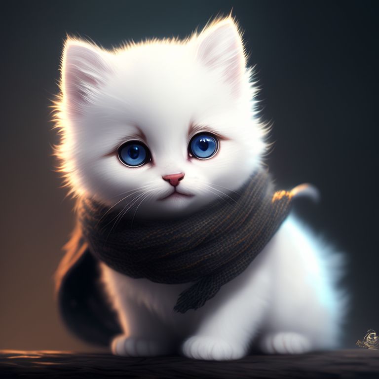 white fluffy kitten wallpaper