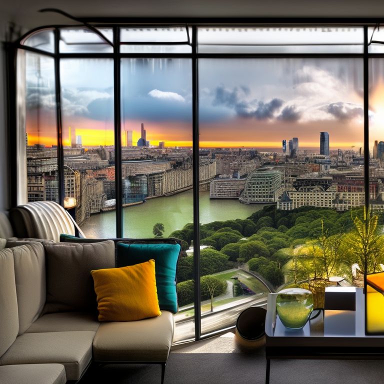 wooden-rook246: london city view inside room apartment