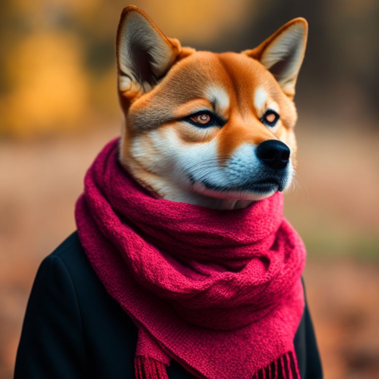 Shiba 2024 with scarf