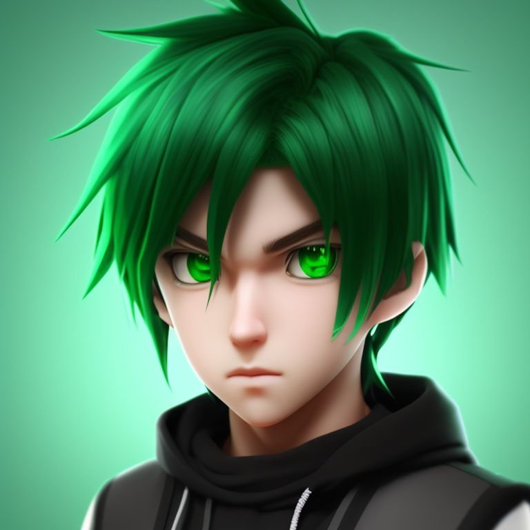 anime boys with green hair