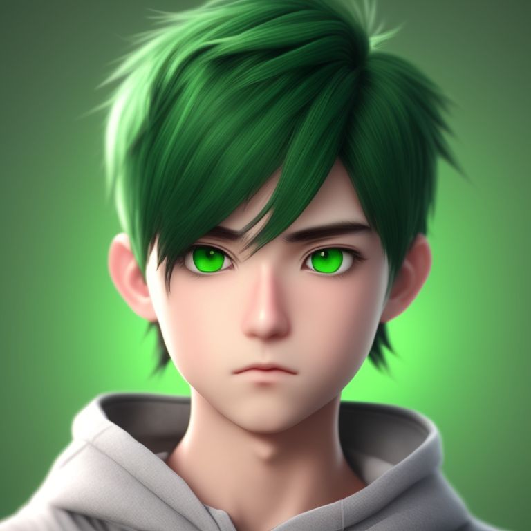 anime boys with green hair