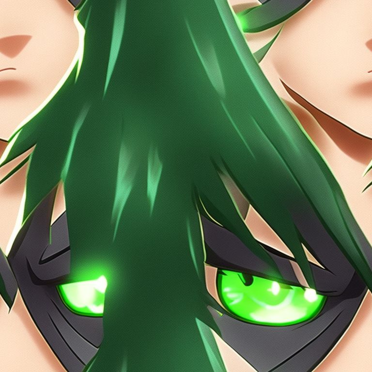 Messy Anime Bed Hair - Dark Green