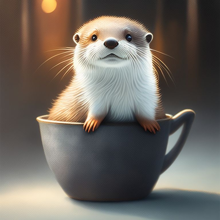 Hình ảnh Otter xinh xắn được thiết kế trên cốc uống là một điều đáng chú ý trong năm