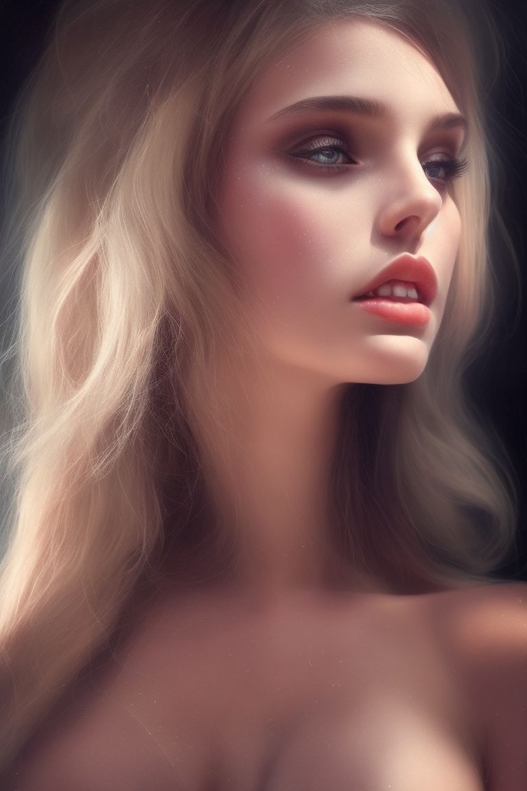 MaTTeo: beautiful sexy fit woman big tits, short straight hair, blonde,  lingerie model, Digital painting, artstation, artgerm, great composition,  concept art, award winning, Blurry, abstract, cartoon, animated, toy,  figure, framed, 3d, hands,