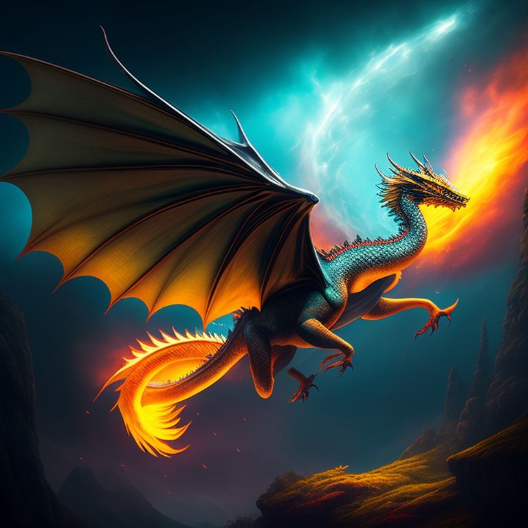 mythical flying dragon
