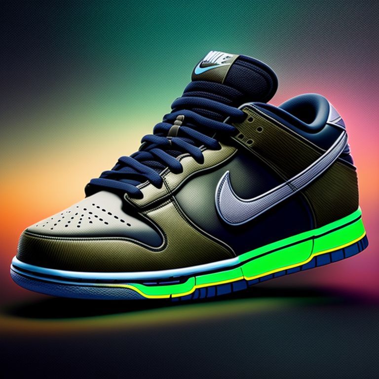 markmo: A Nike SB Dunk Low sneaker with futuristic design