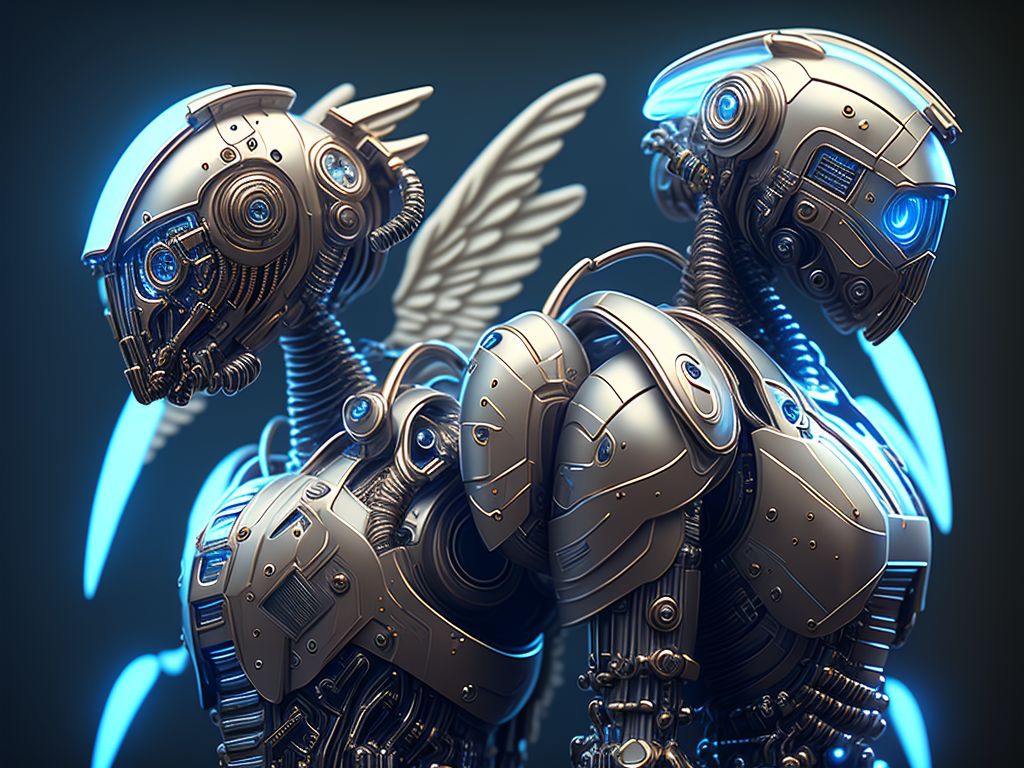 regal-sheep953: Cybernetic angel with predator armor, hd, volumetric  lightning, 32k