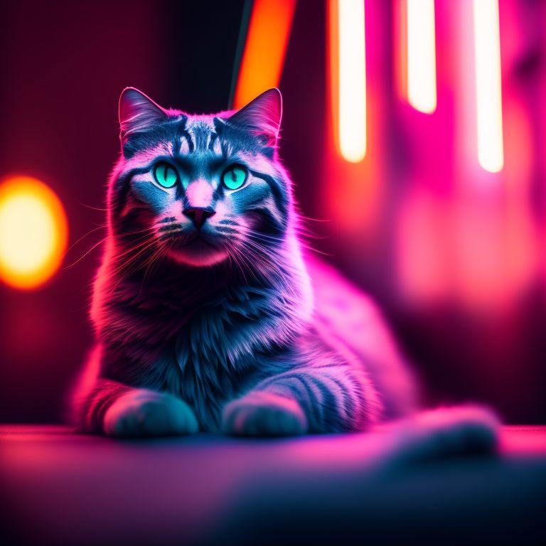 HD neon kitty wallpapers