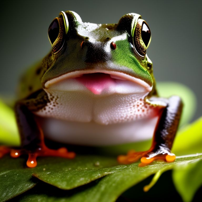 anylocust159 furry frog with tongue out