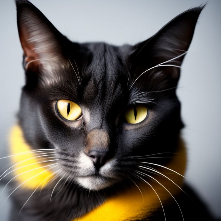 Yellow and hot sale black cat