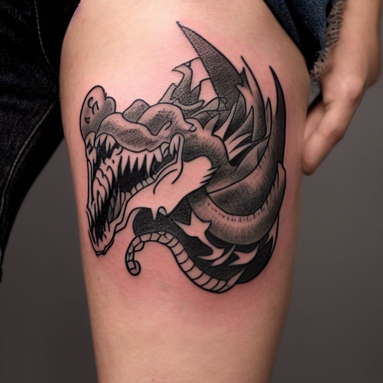 Dragon tattoo by © Schr Tattoo. : r/blackTattooing