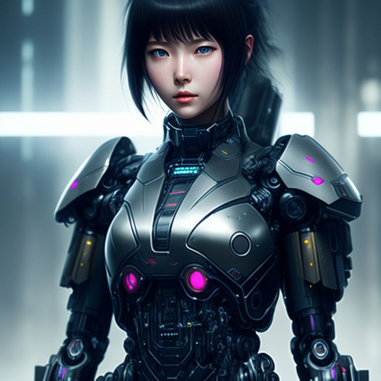 merry-ibis242: Mech suit, girl, beautiful, ghost in the shell ...