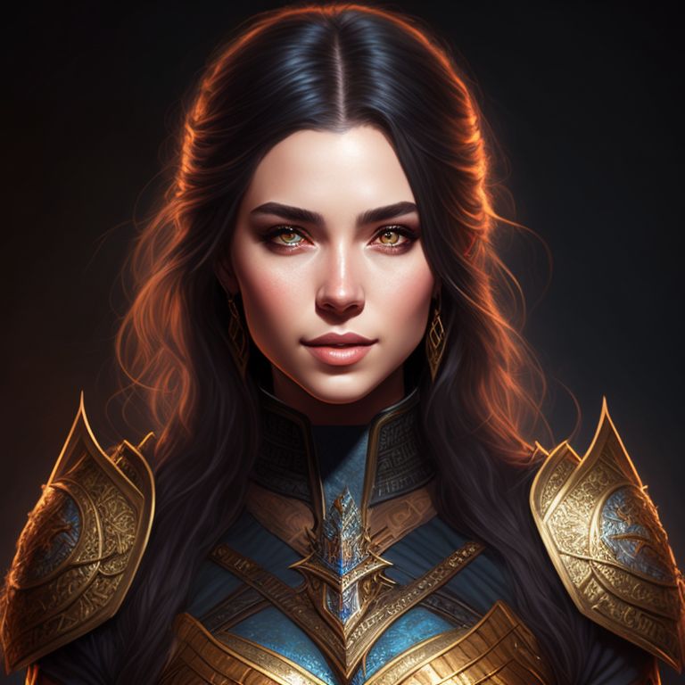 urban-yak644: A beautiful female wizard, beautiful d&d character portrait,  full body portrait, wearing mage clothes, dark fantasy, detailed, realistic  face, digital portrait, intricate armor, fiverr dnd character, wlop,  stanley artgerm lau, ilya