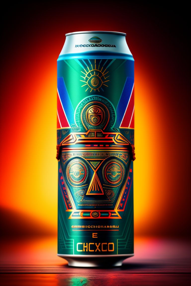 Design a series of recycled cardboard ei beverage cans featuring Xochipilli Aztec God, Codex Borgia, with vivid aztec colours. , Cinematic, Photography, Sharp, Hasselblad, Dramatic Lighting, Depth of field, Medium shot, Soft color palette, 80mm, Incredibly high detailed, Lightroom gallery