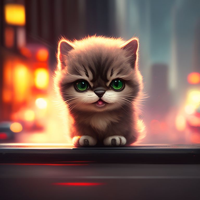 angry chibi cat