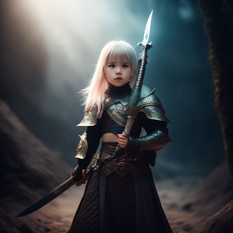 leondgnx: a cute girl wear dragon skin take a light sword and fighting ...