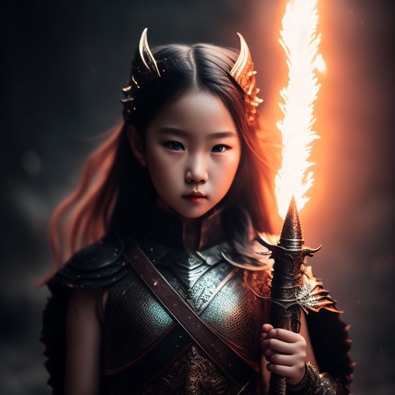 a girl wear dragon skin take a light sword and fighting dragons , Cinematic, Photography, Sharp, Hasselblad, Dramatic Lighting, Depth of field, Medium shot, Soft color palette, 80mm, Incredibly high detailed, Lightroom gallery